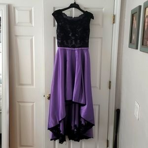 JJ's House Dress, size 8, purple and black